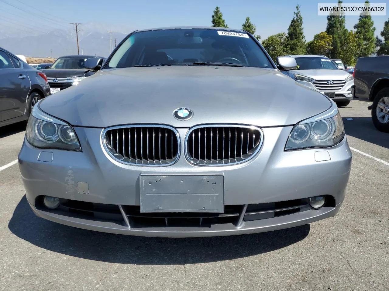 2007 BMW 525 I VIN: WBANE535X7CW66302 Lot: 70934784