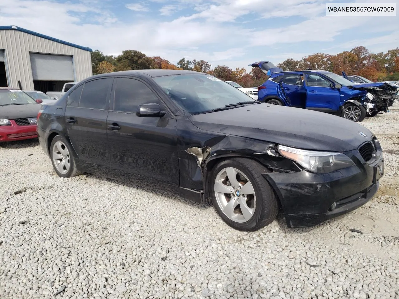 2007 BMW 525 I VIN: WBANE53567CW67009 Lot: 74872273