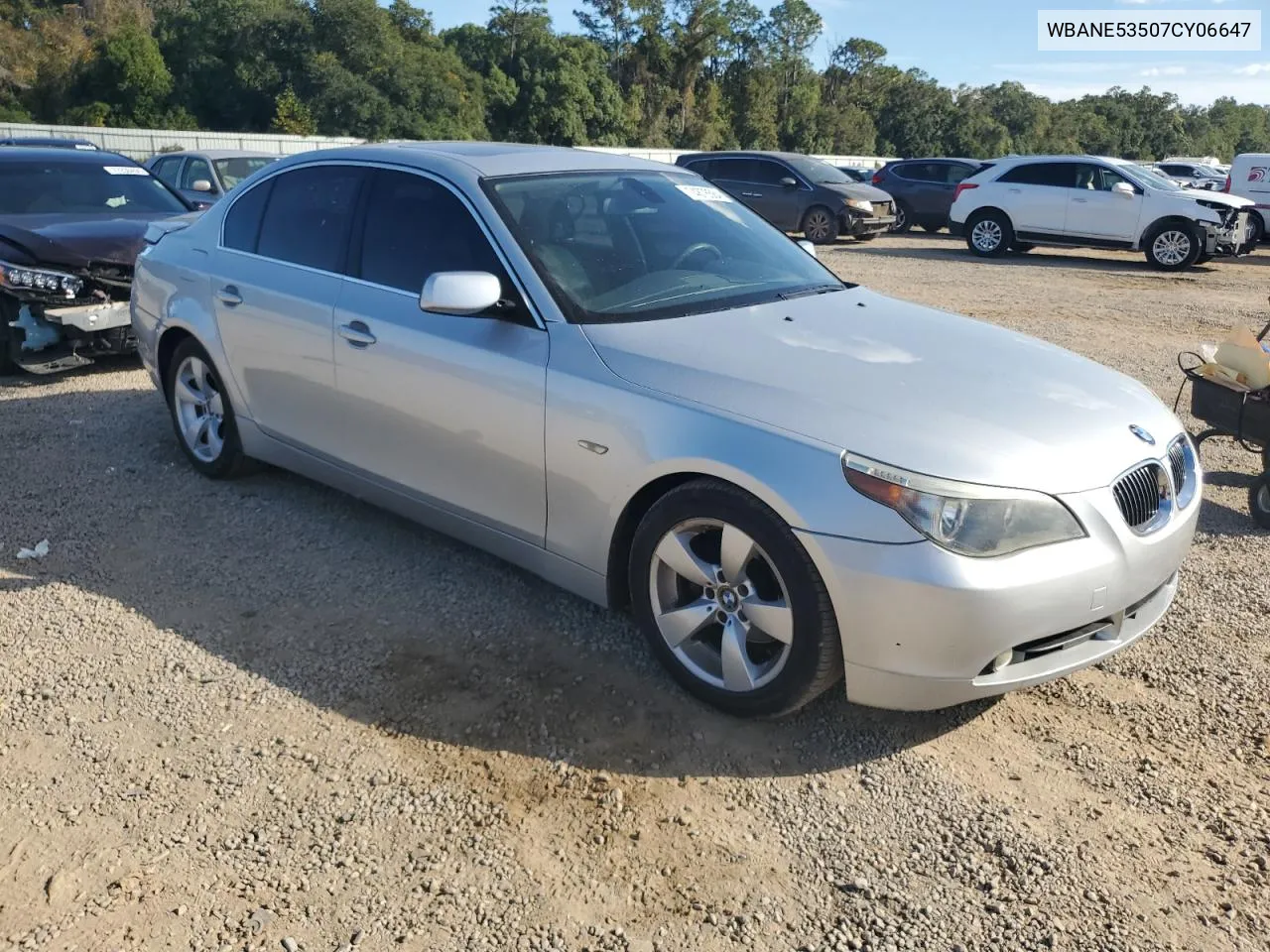 2007 BMW 525 I VIN: WBANE53507CY06647 Lot: 74878564