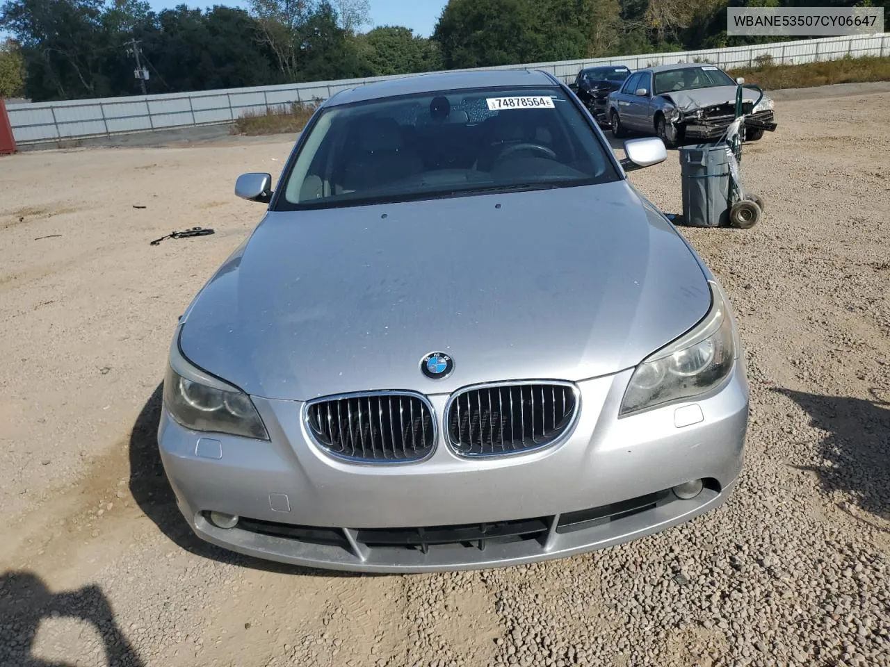 2007 BMW 525 I VIN: WBANE53507CY06647 Lot: 74878564