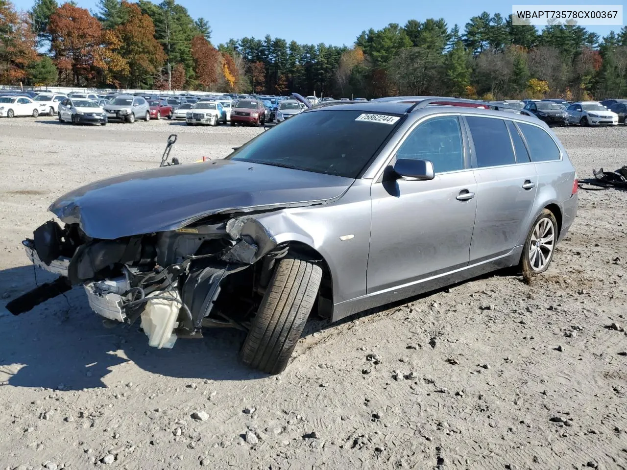 2008 BMW 535 Xi VIN: WBAPT73578CX00367 Lot: 75862244