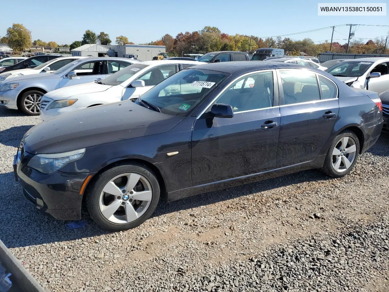 2008 BMW 528 Xi VIN: WBANV13538C150051 Lot: 77115714