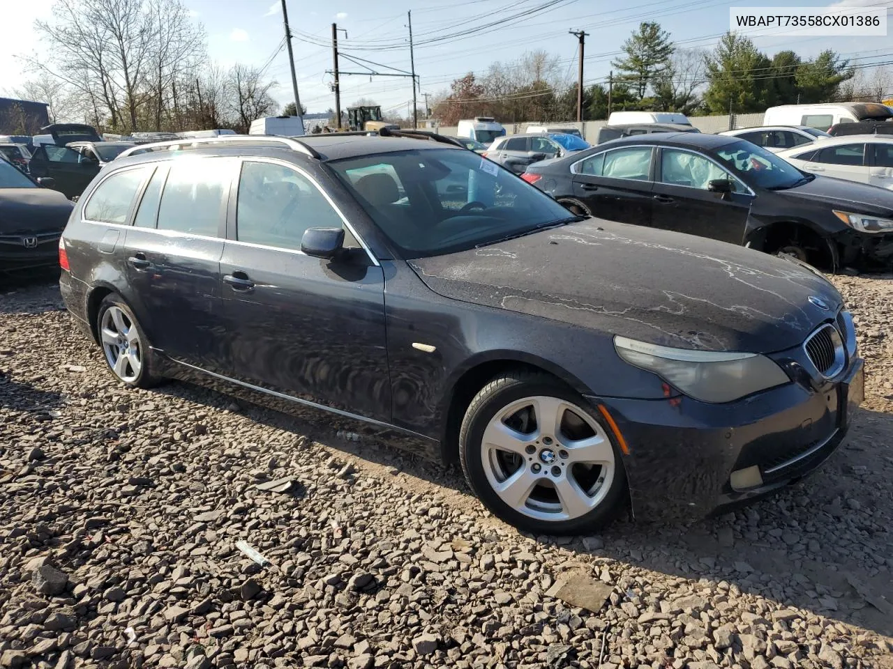 2008 BMW 535 Xi VIN: WBAPT73558CX01386 Lot: 79338014