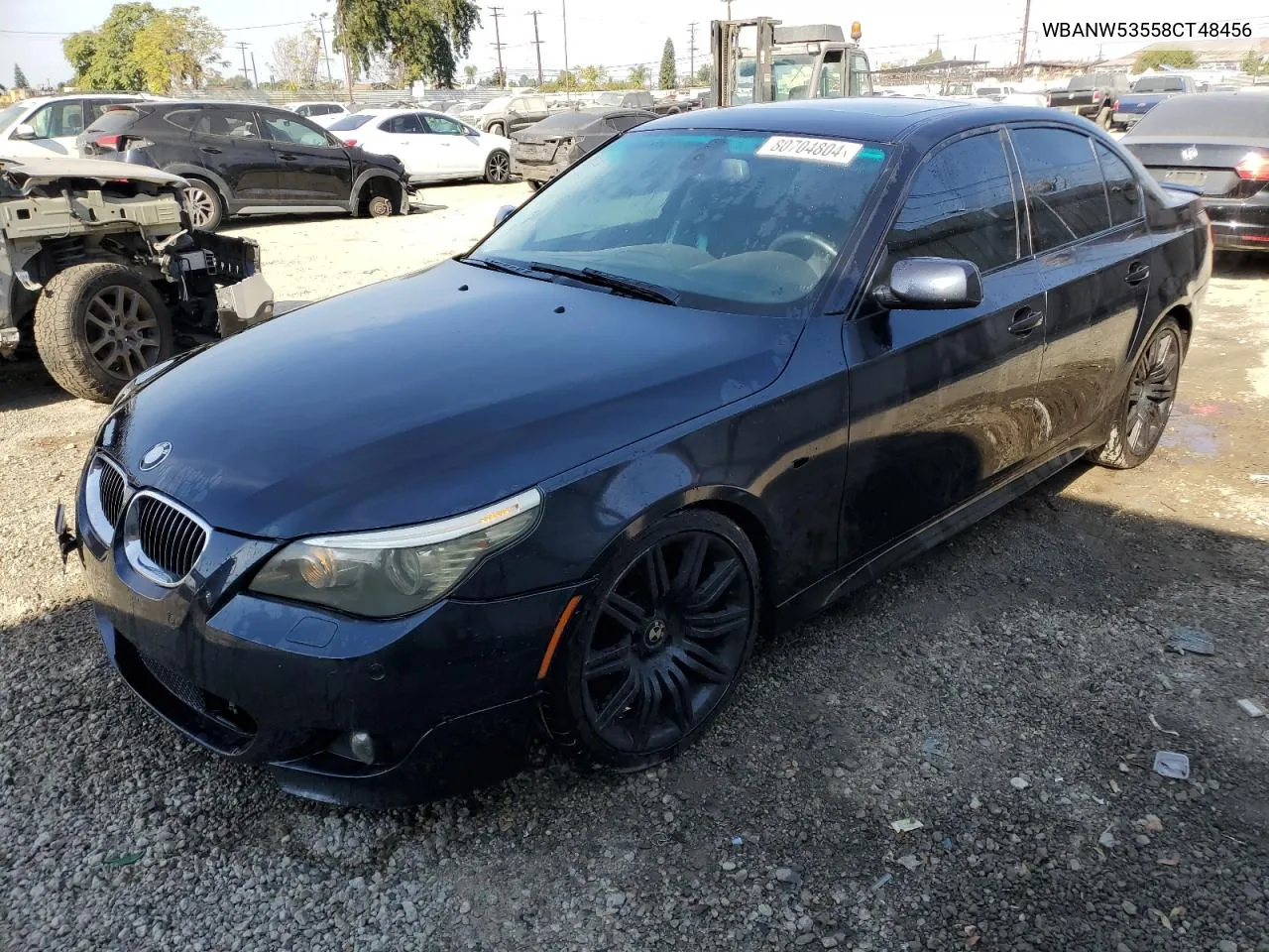 2008 BMW 550 I VIN: WBANW53558CT48456 Lot: 80704804