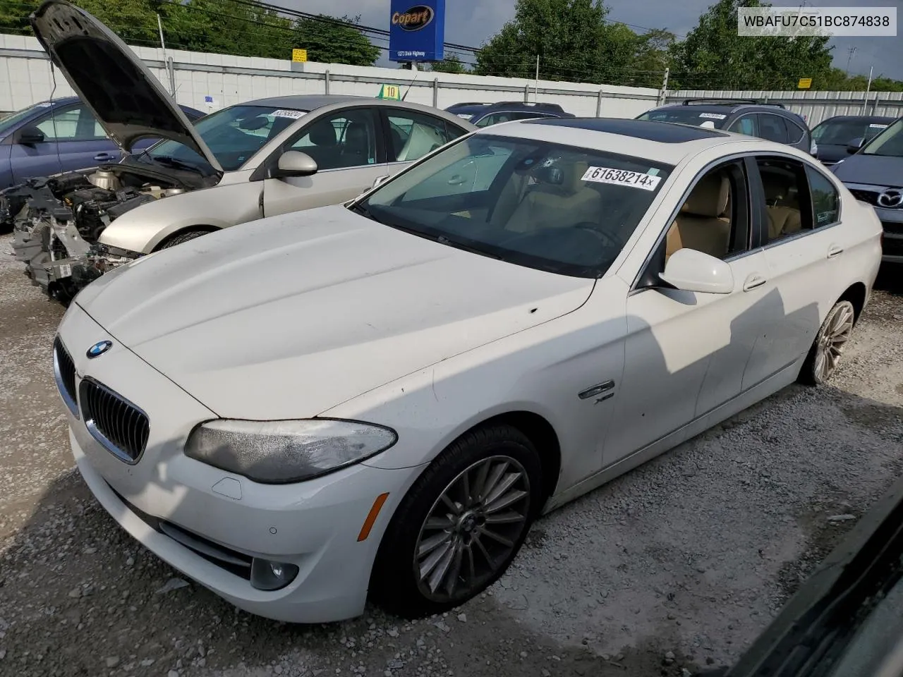 2011 BMW 535 Xi VIN: WBAFU7C51BC874838 Lot: 61638214