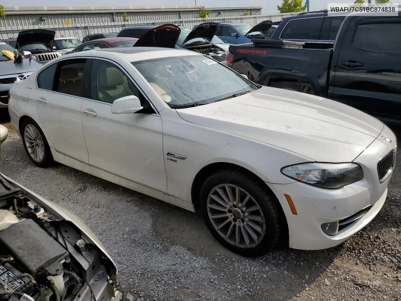 2011 BMW 535 Xi VIN: WBAFU7C51BC874838 Lot: 61638214