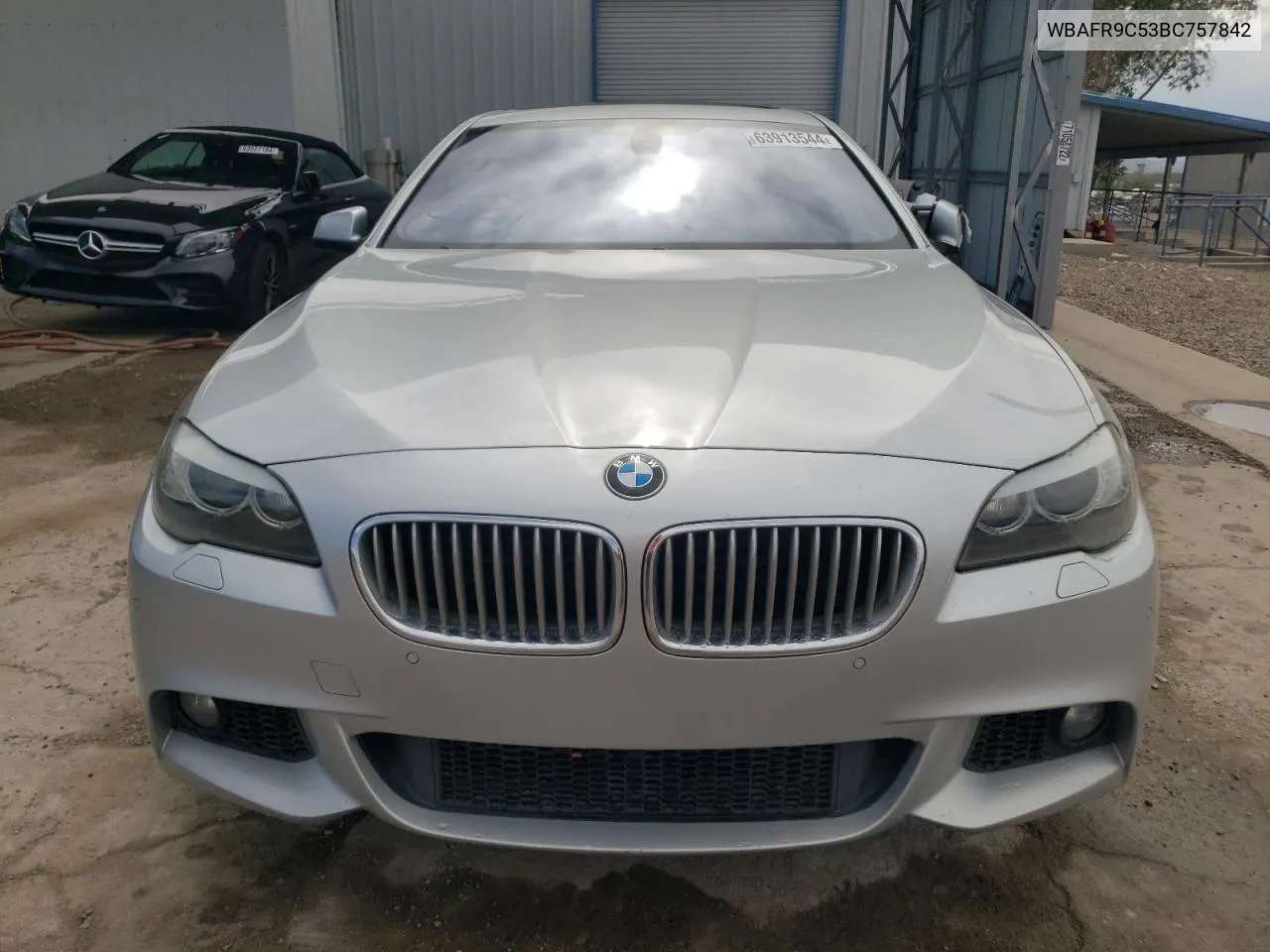 2011 BMW 550 I VIN: WBAFR9C53BC757842 Lot: 63913544