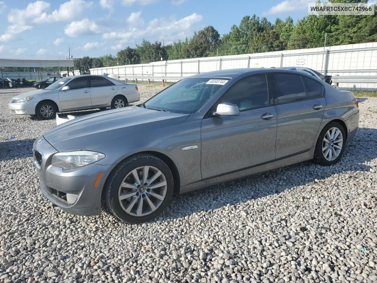 2011 BMW 528 I VIN: WBAFR1C5XBC742966 Lot: 65048744