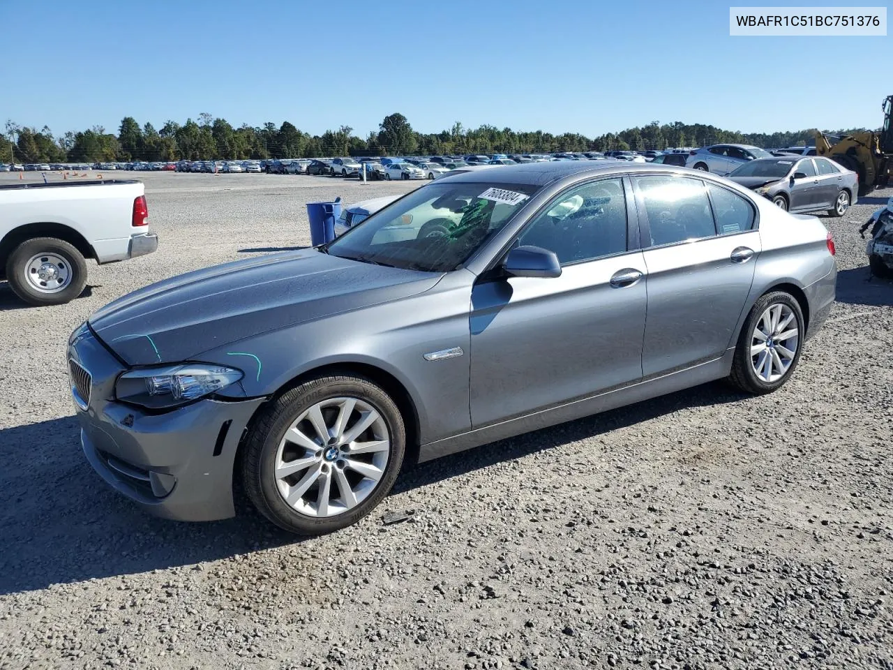 2011 BMW 528 I VIN: WBAFR1C51BC751376 Lot: 76083804