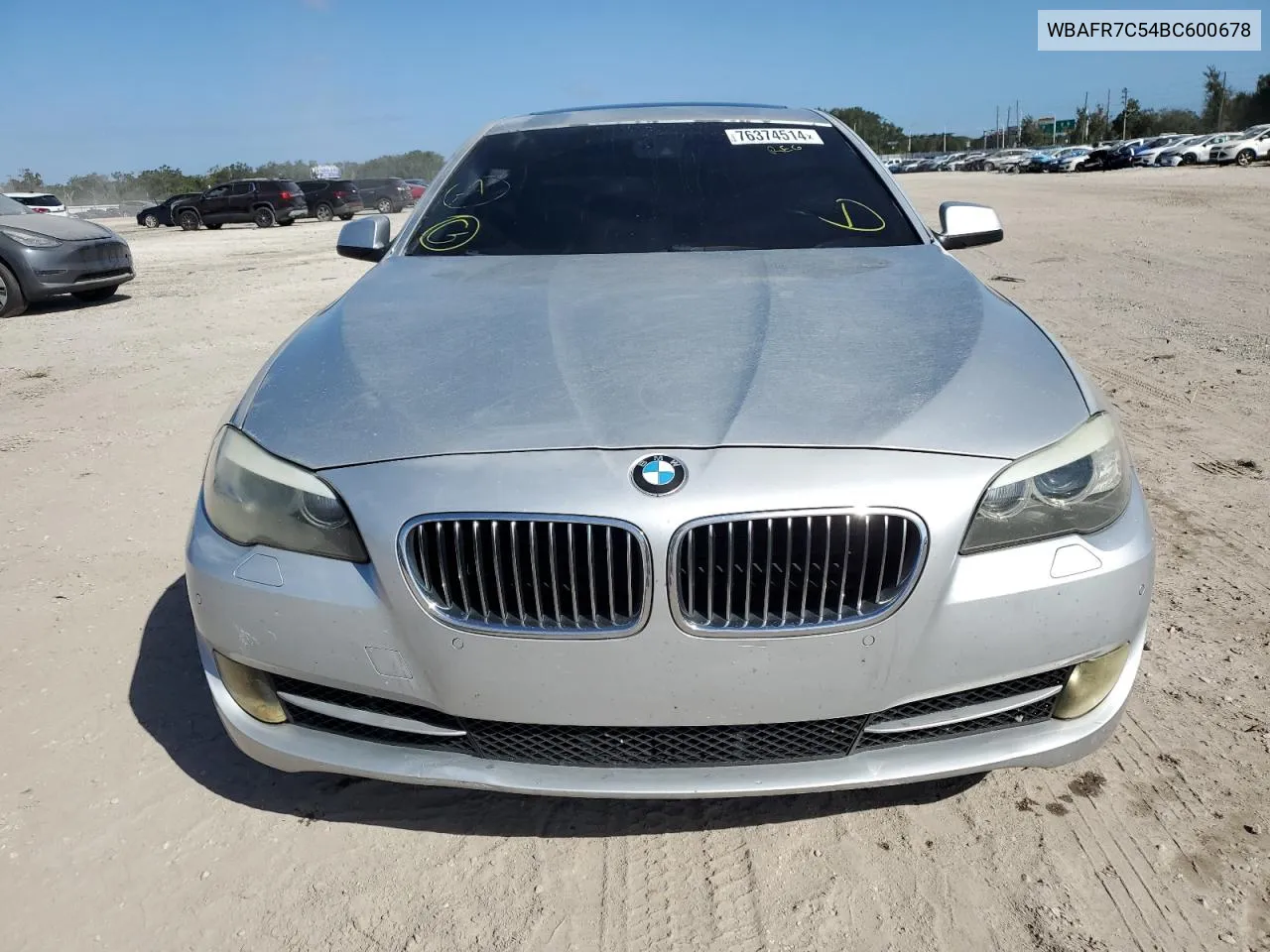 2011 BMW 535 I VIN: WBAFR7C54BC600678 Lot: 76374514