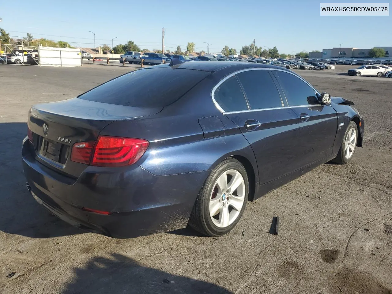 2012 BMW 528 Xi VIN: WBAXH5C50CDW05478 Lot: 73726314