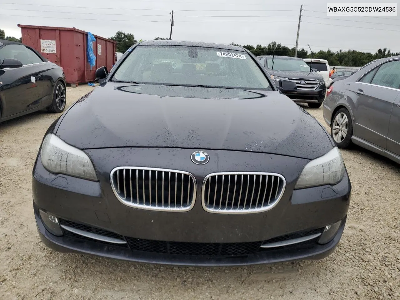 2012 BMW 528 I VIN: WBAXG5C52CDW24536 Lot: 74802424