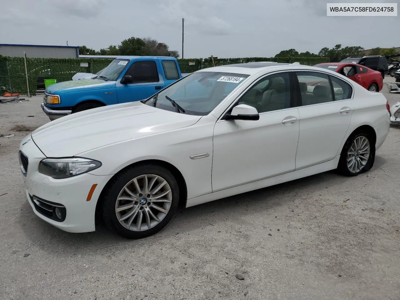 2015 BMW 528 Xi VIN: WBA5A7C58FD624758 Lot: 57268194