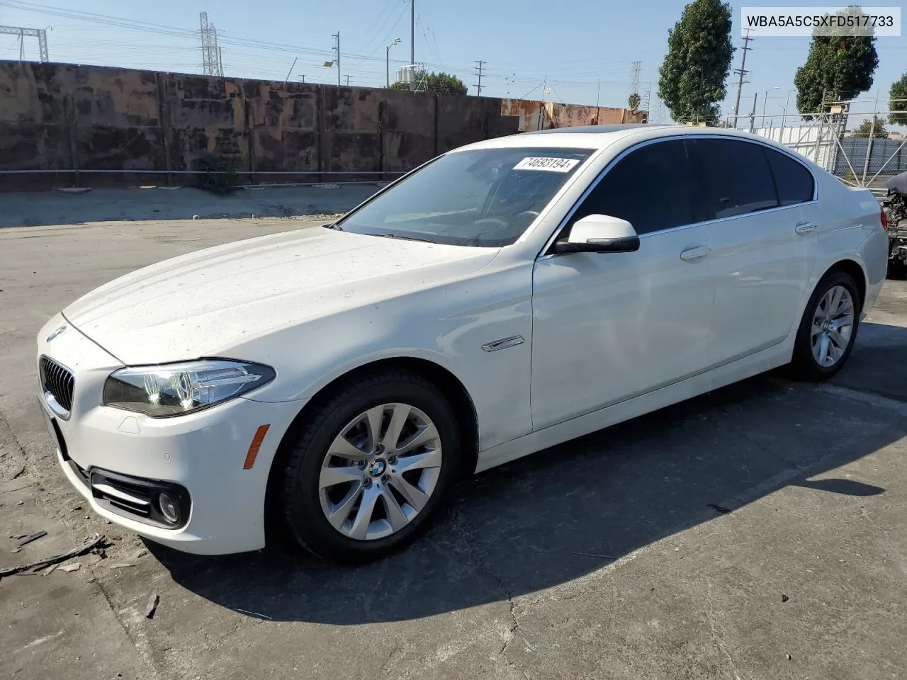 2015 BMW 528 I VIN: WBA5A5C5XFD517733 Lot: 74693194