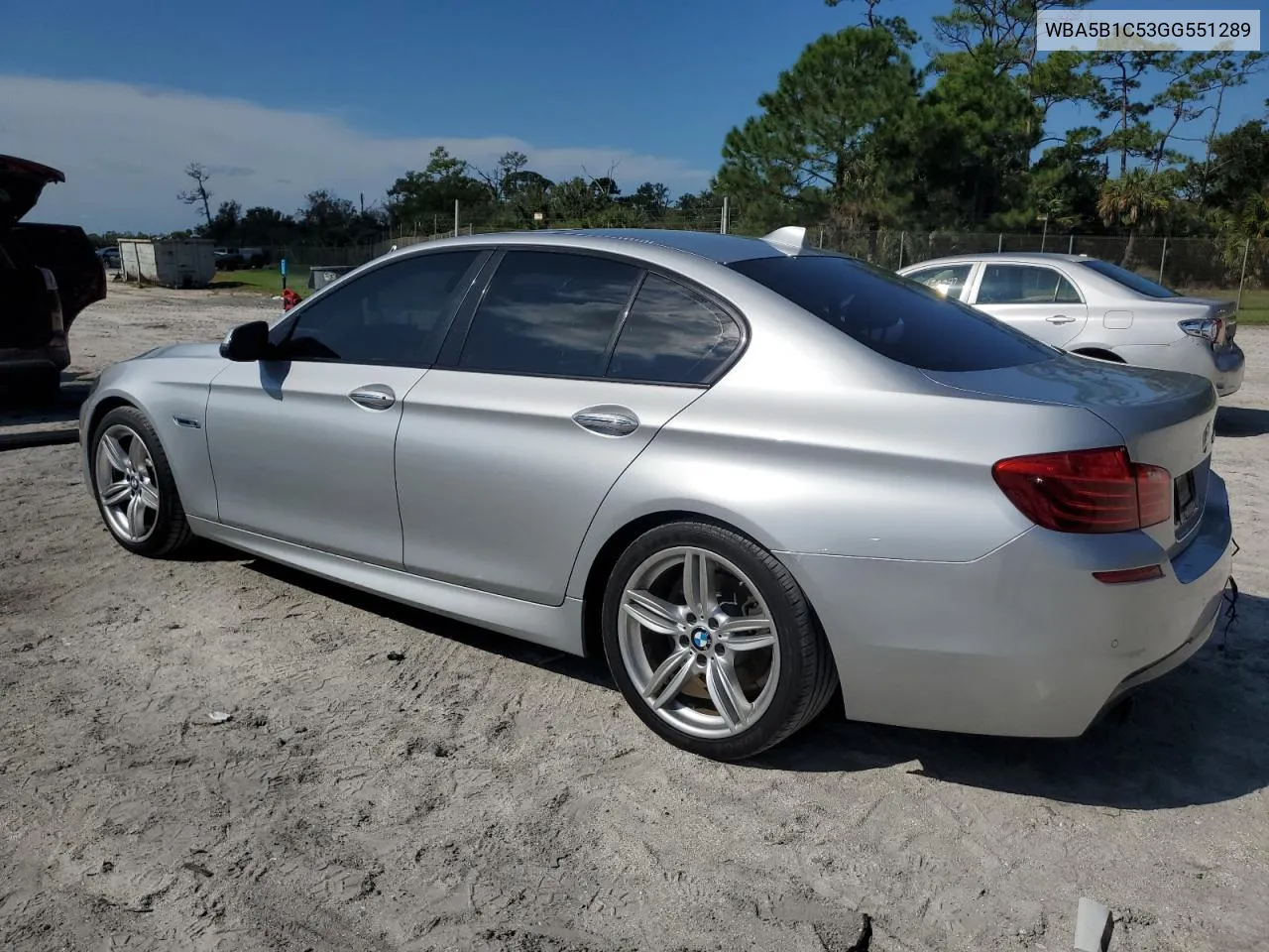 2016 BMW 535 I VIN: WBA5B1C53GG551289 Lot: 71808824