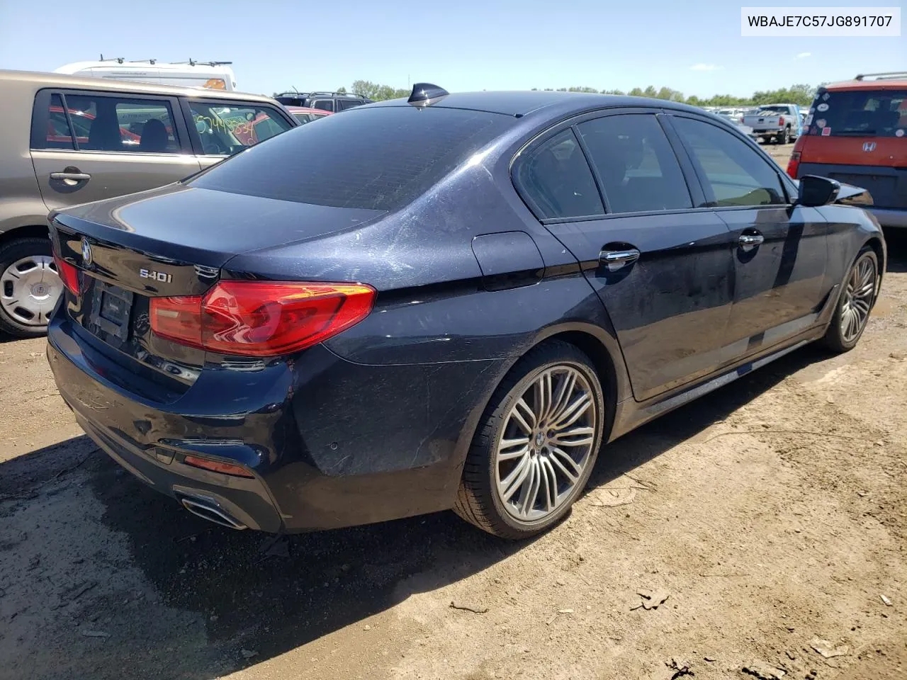 2018 BMW 540 Xi VIN: WBAJE7C57JG891707 Lot: 57340254