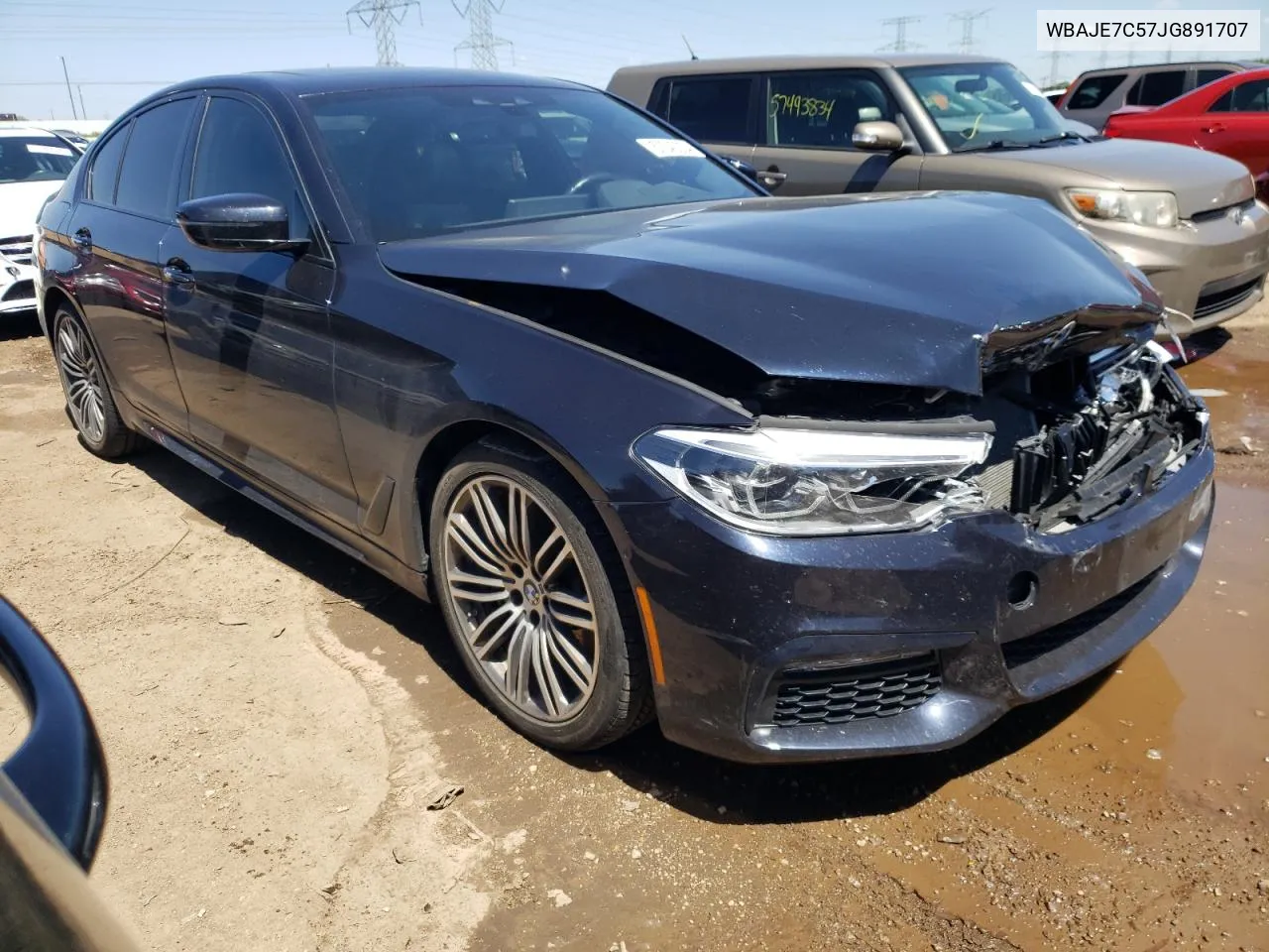 2018 BMW 540 Xi VIN: WBAJE7C57JG891707 Lot: 57340254