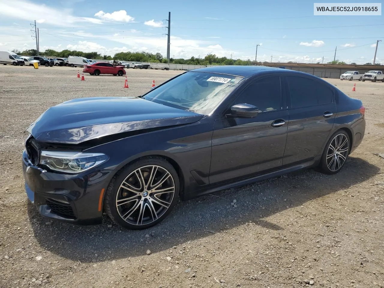 2018 BMW 540 I VIN: WBAJE5C52JG918655 Lot: 69071714