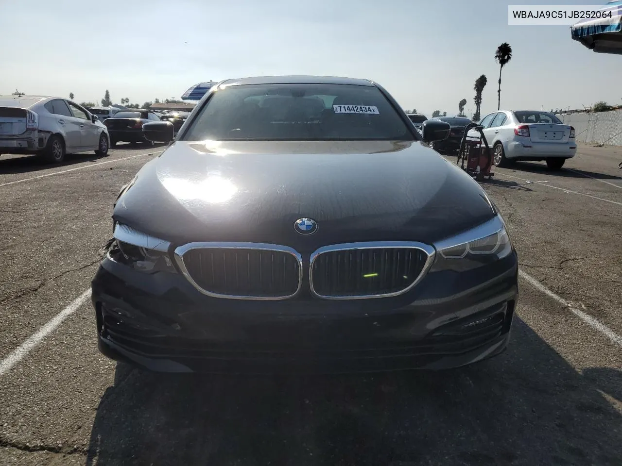 2018 BMW 530E VIN: WBAJA9C51JB252064 Lot: 71442434