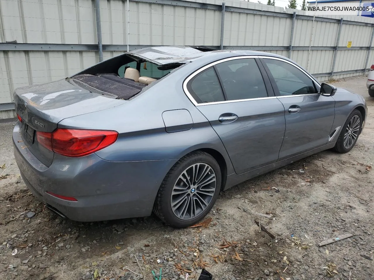 2018 BMW 540 Xi VIN: WBAJE7C50JWA04005 Lot: 73668024