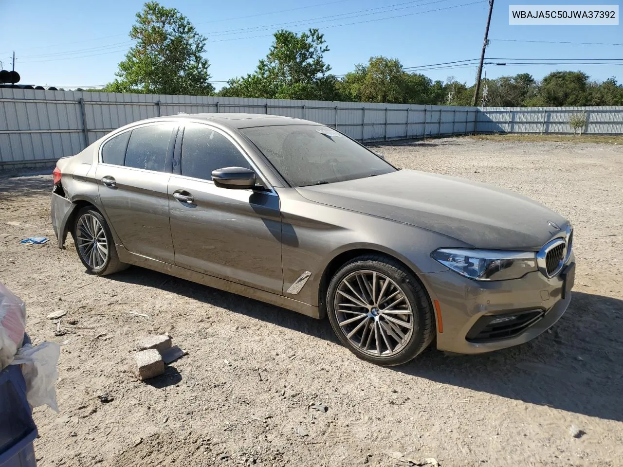 2018 BMW 530 I VIN: WBAJA5C50JWA37392 Lot: 74240744