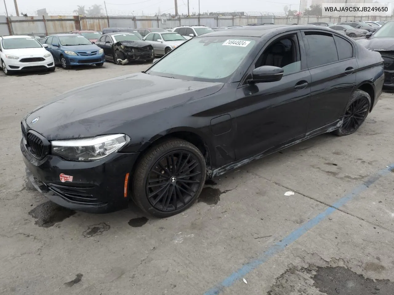 2018 BMW 530E VIN: WBAJA9C5XJB249650 Lot: 74944924