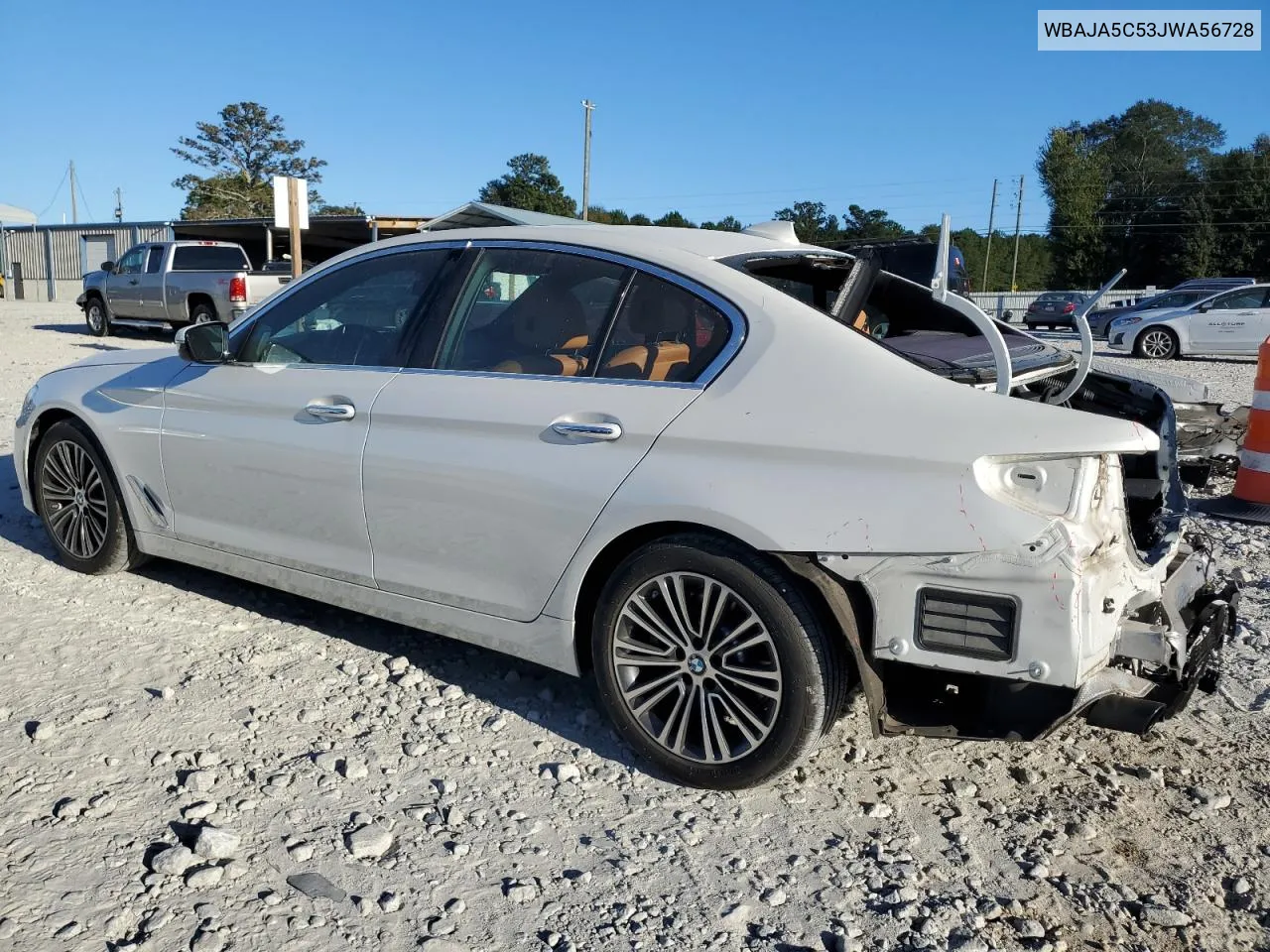 2018 BMW 530 I VIN: WBAJA5C53JWA56728 Lot: 75531004