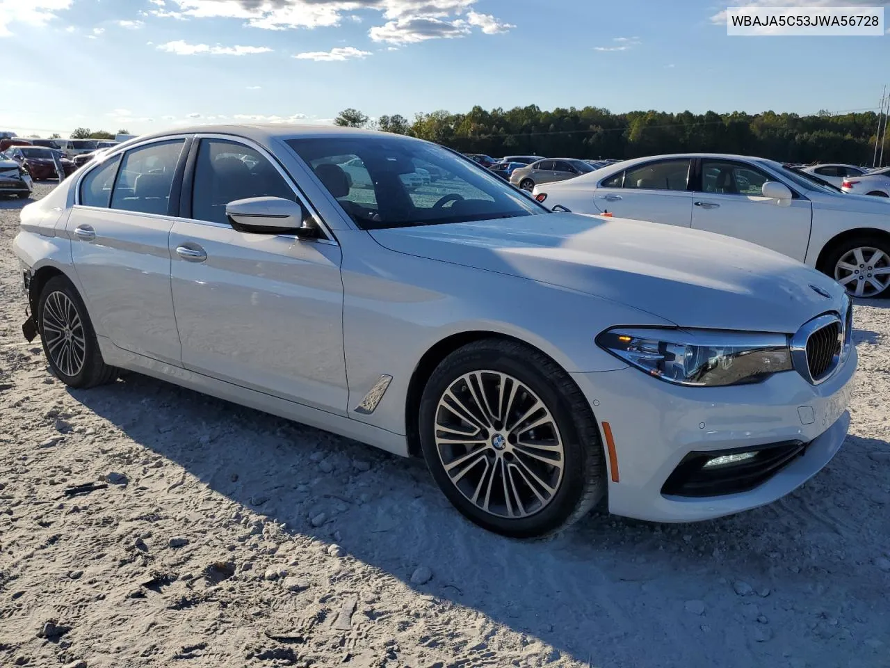 2018 BMW 530 I VIN: WBAJA5C53JWA56728 Lot: 75531004