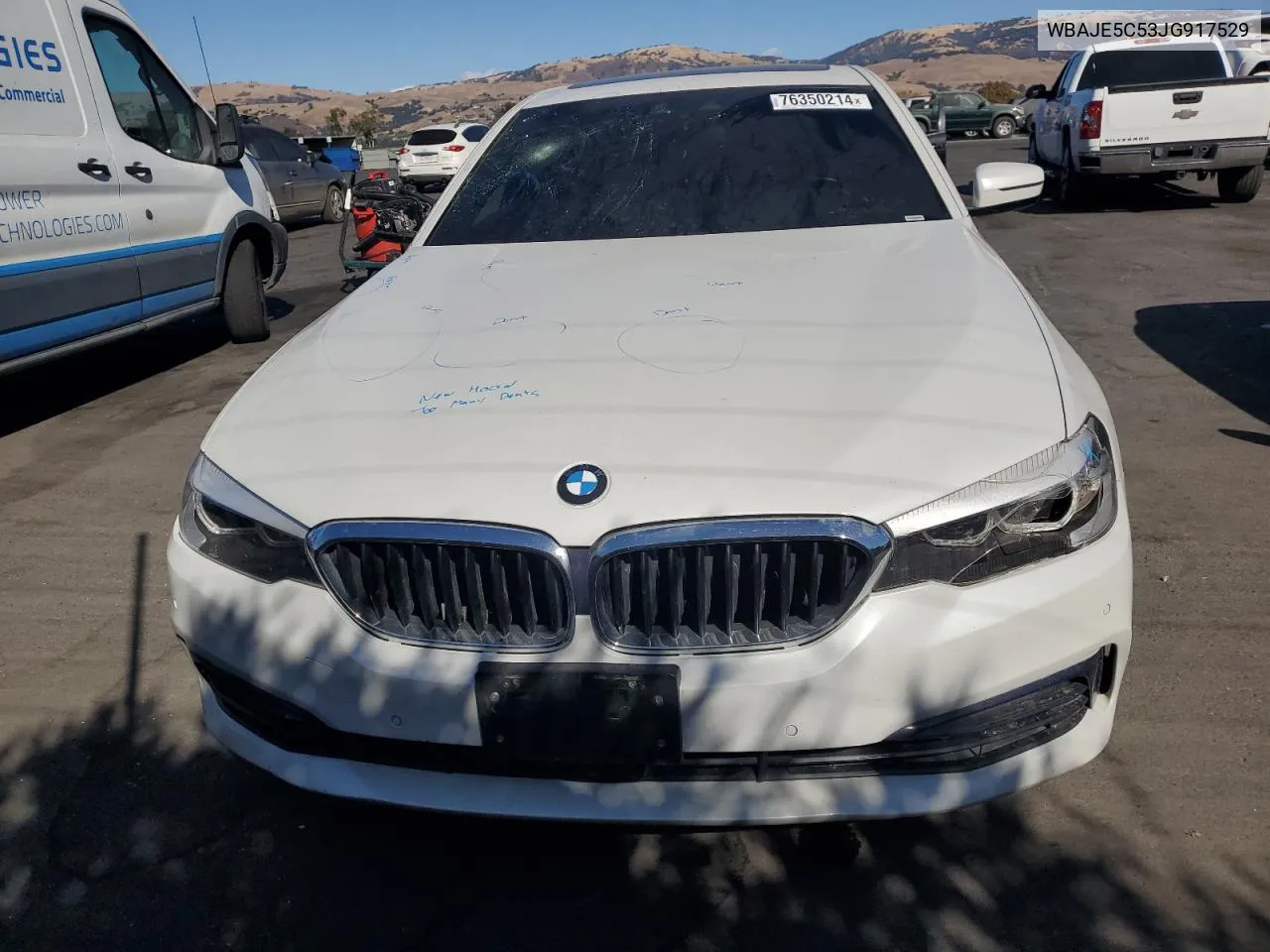 2018 BMW 540 I VIN: WBAJE5C53JG917529 Lot: 76350214