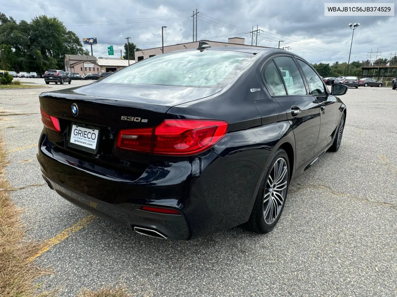 2018 BMW 530Xe VIN: WBAJB1C56JB374529 Lot: 78209854