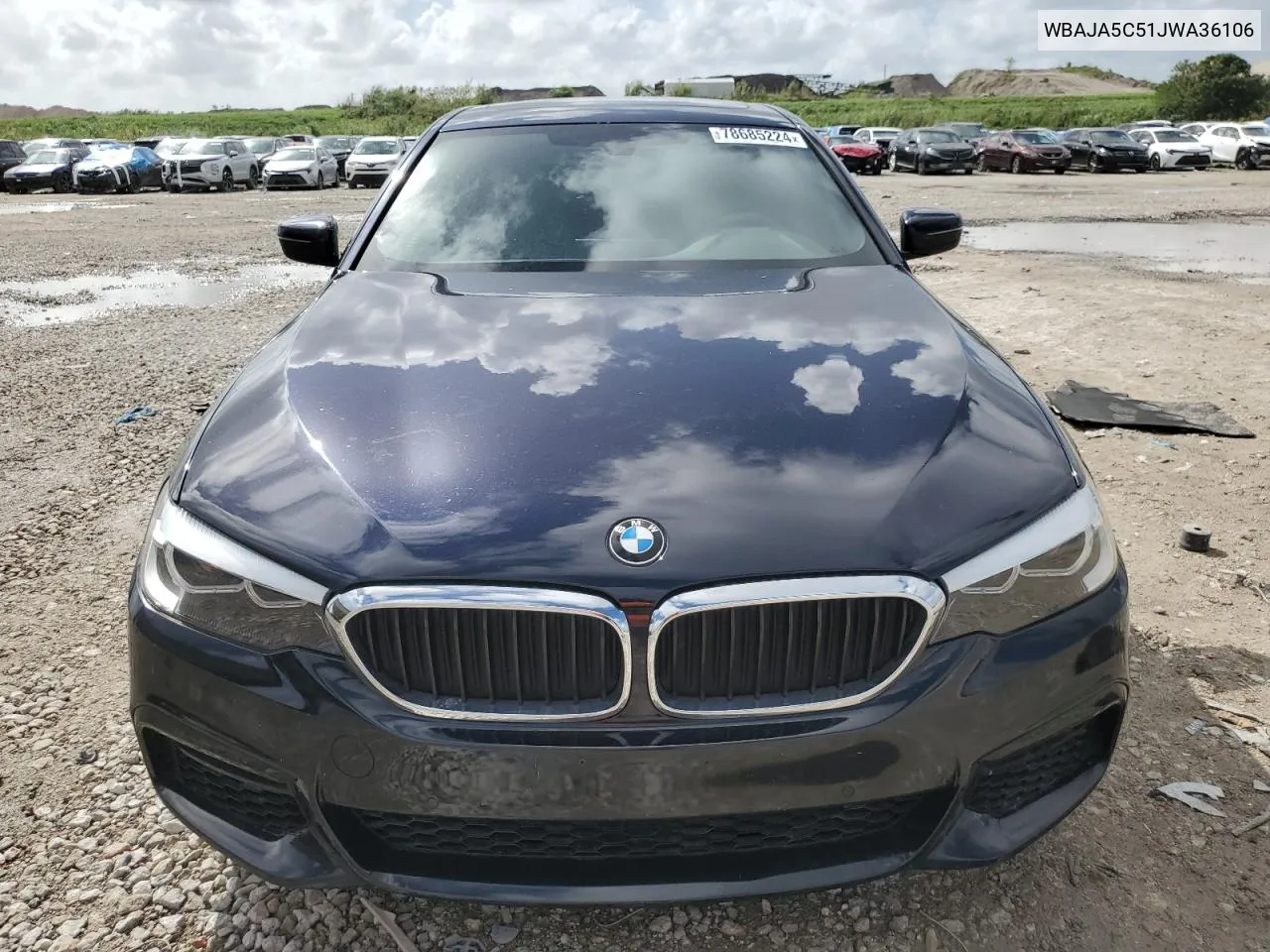 2018 BMW 530 I VIN: WBAJA5C51JWA36106 Lot: 78685224