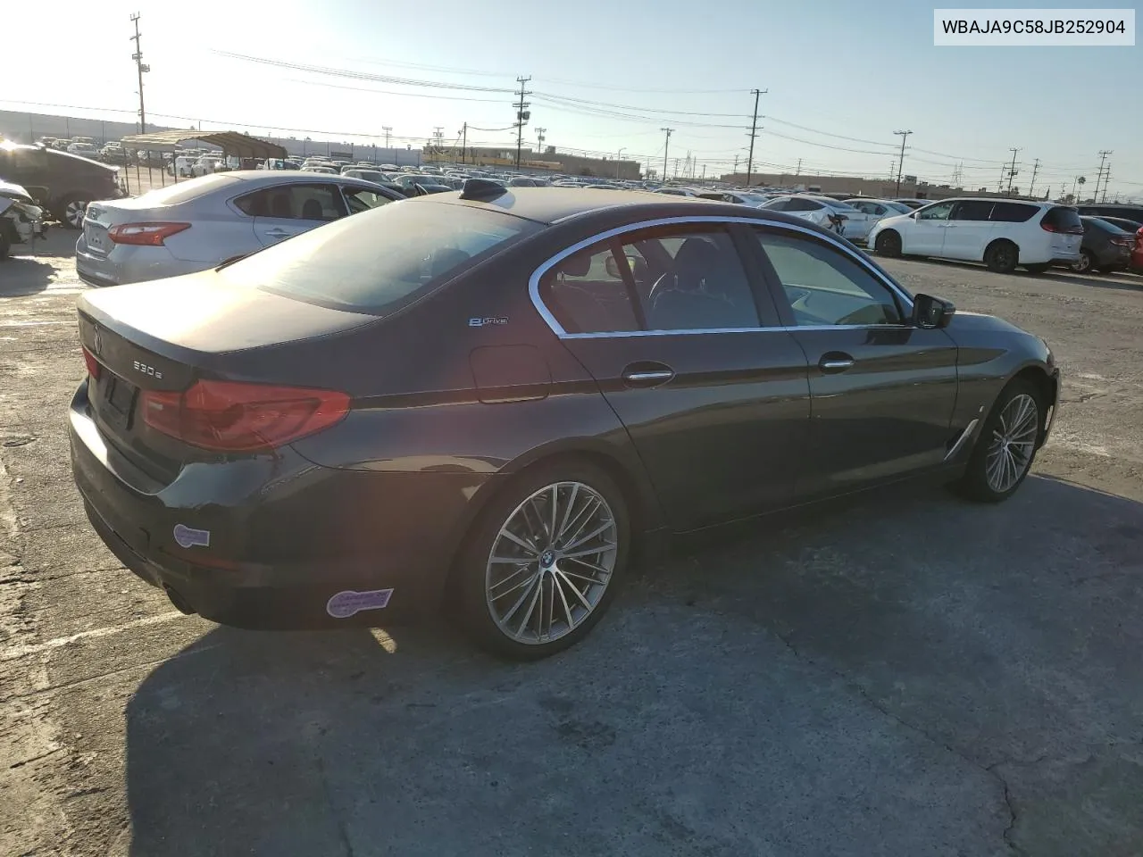 2018 BMW 530E VIN: WBAJA9C58JB252904 Lot: 79972394