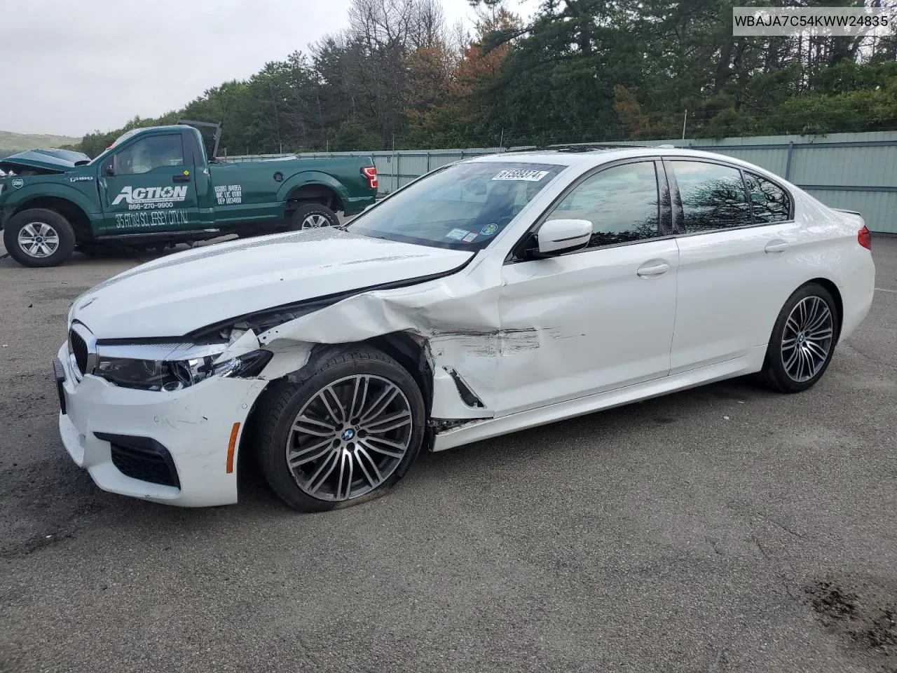 2019 BMW 530 Xi VIN: WBAJA7C54KWW24835 Lot: 61589374