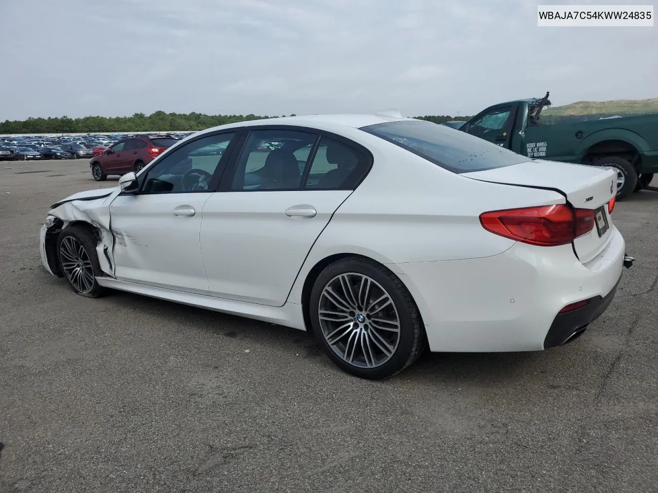 2019 BMW 530 Xi VIN: WBAJA7C54KWW24835 Lot: 61589374