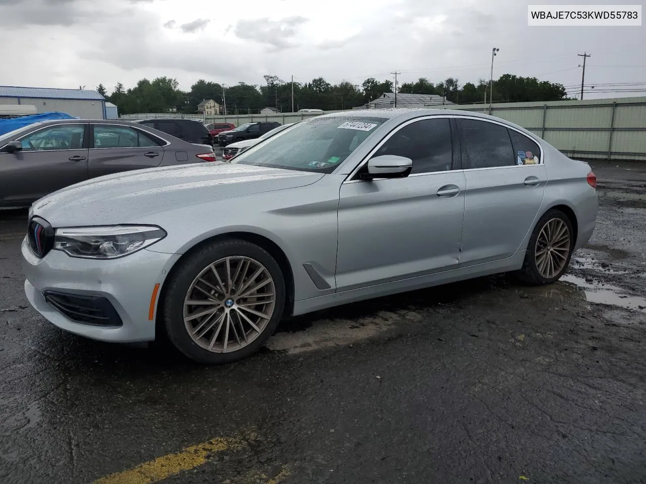 2019 BMW 540 Xi VIN: WBAJE7C53KWD55783 Lot: 67441234