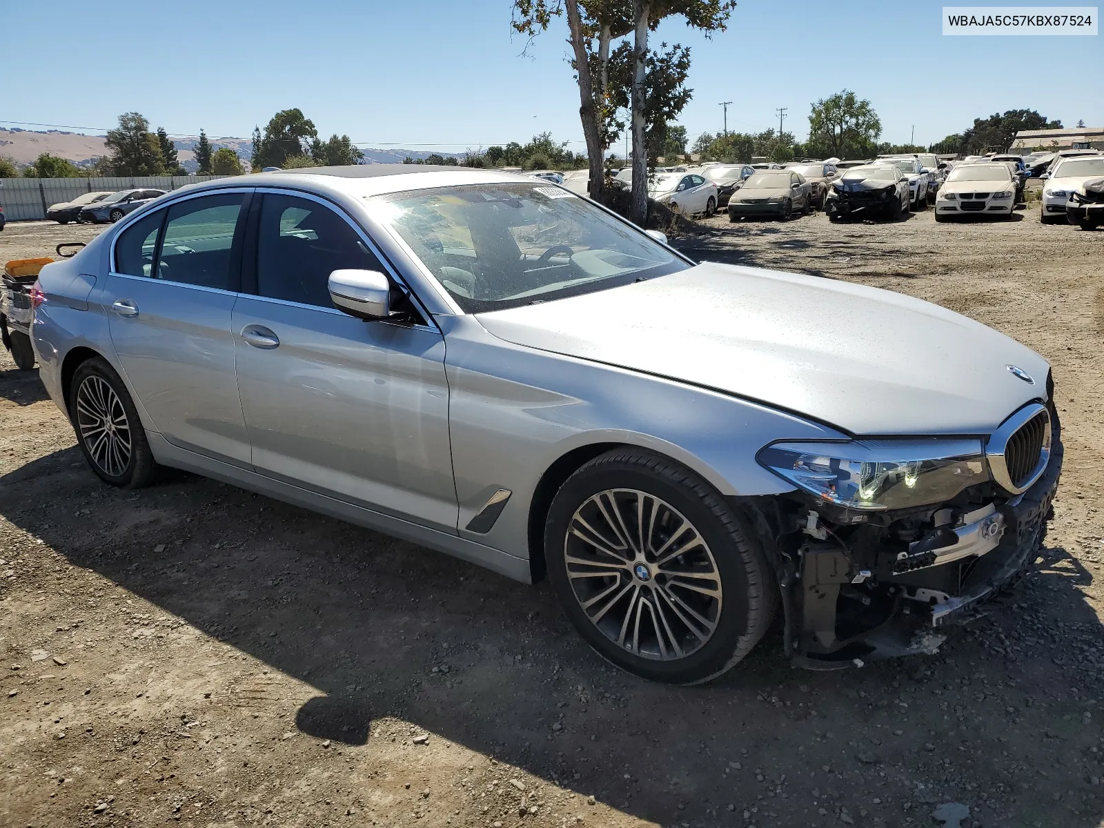 2019 BMW 530 I VIN: WBAJA5C57KBX87524 Lot: 68053844