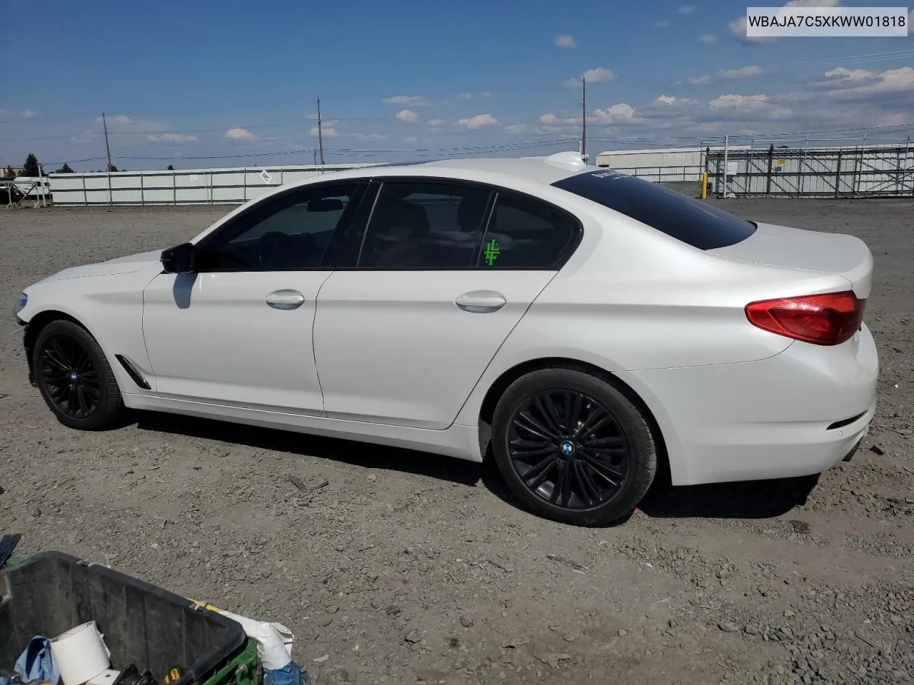 2019 BMW 530 Xi VIN: WBAJA7C5XKWW01818 Lot: 68539524