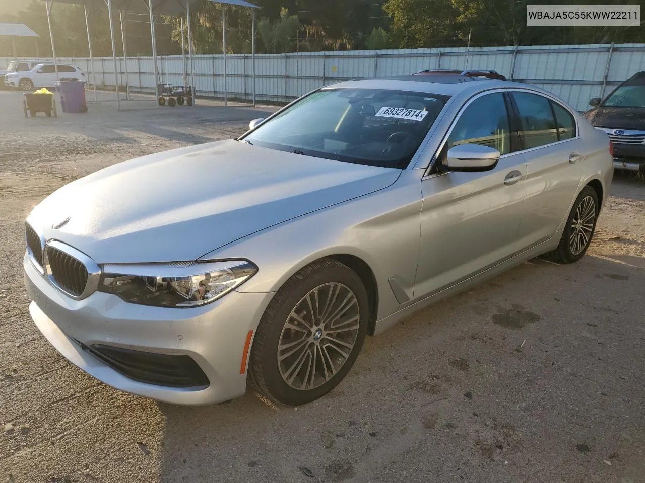 2019 BMW 530 I VIN: WBAJA5C55KWW22211 Lot: 69327814