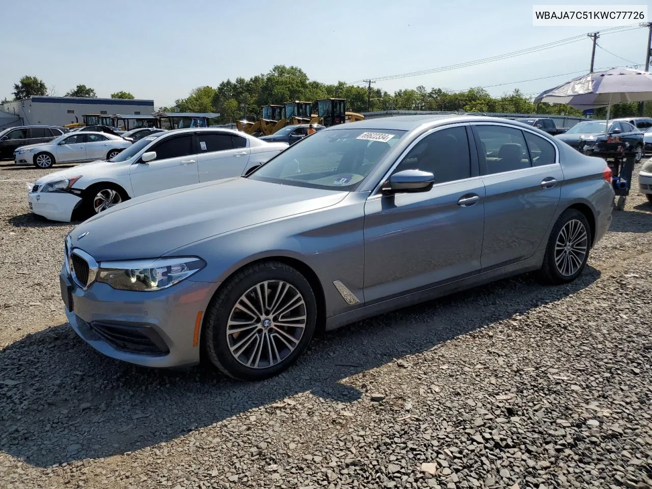 2019 BMW 530 Xi VIN: WBAJA7C51KWC77726 Lot: 69622334