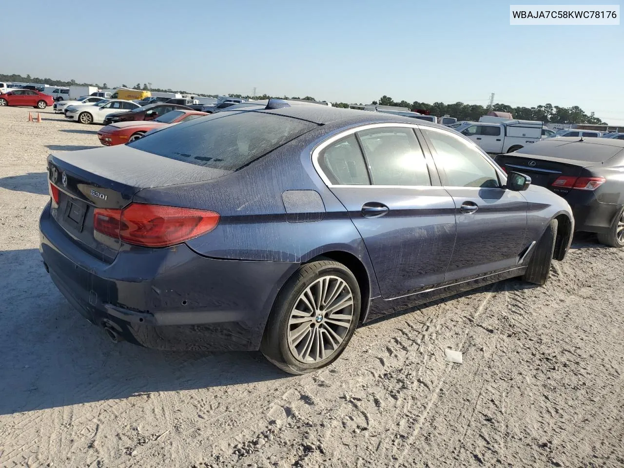 2019 BMW 530 Xi VIN: WBAJA7C58KWC78176 Lot: 71393484