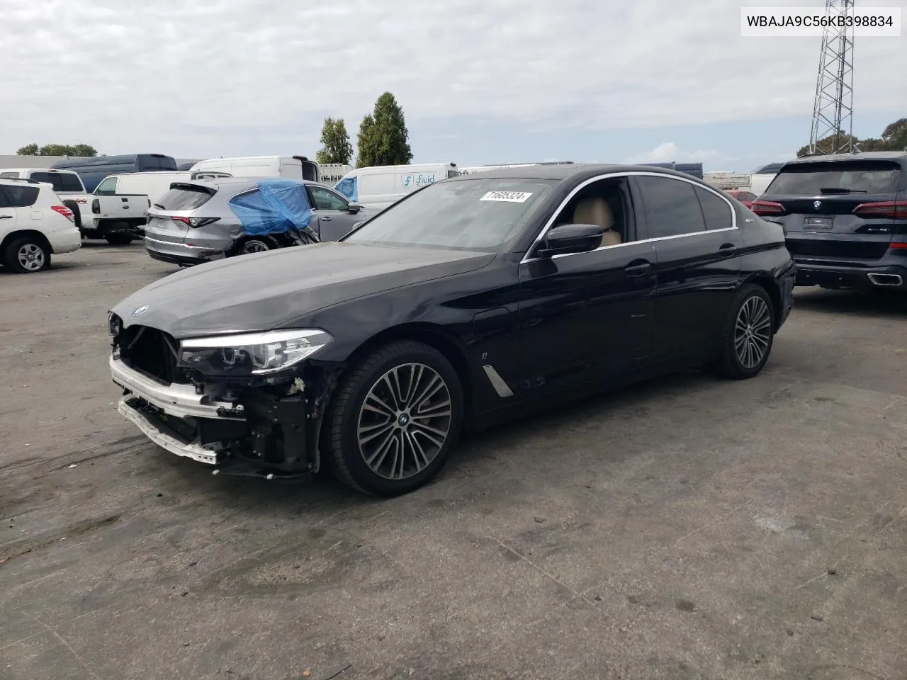 2019 BMW 530E VIN: WBAJA9C56KB398834 Lot: 71605324