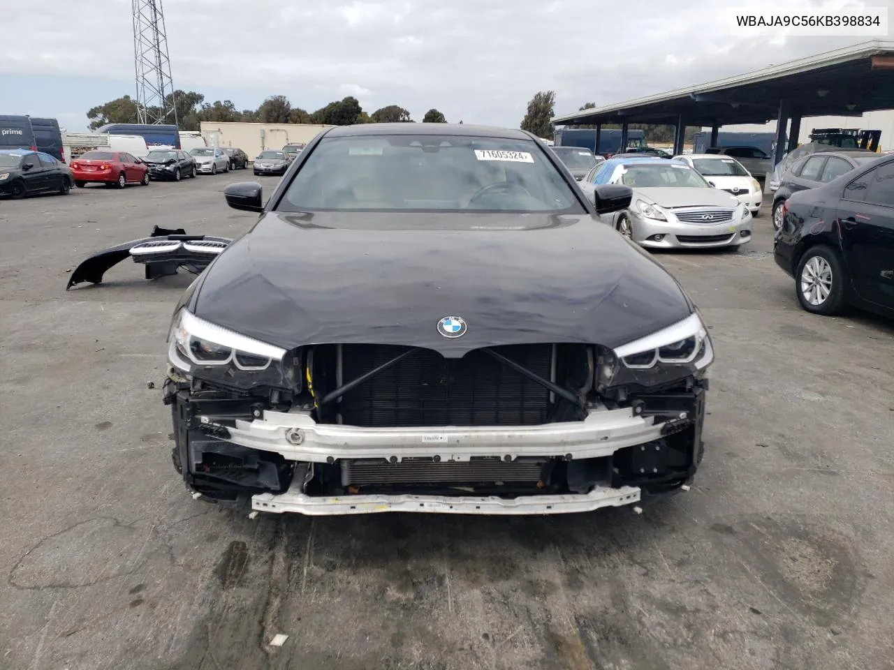 2019 BMW 530E VIN: WBAJA9C56KB398834 Lot: 71605324