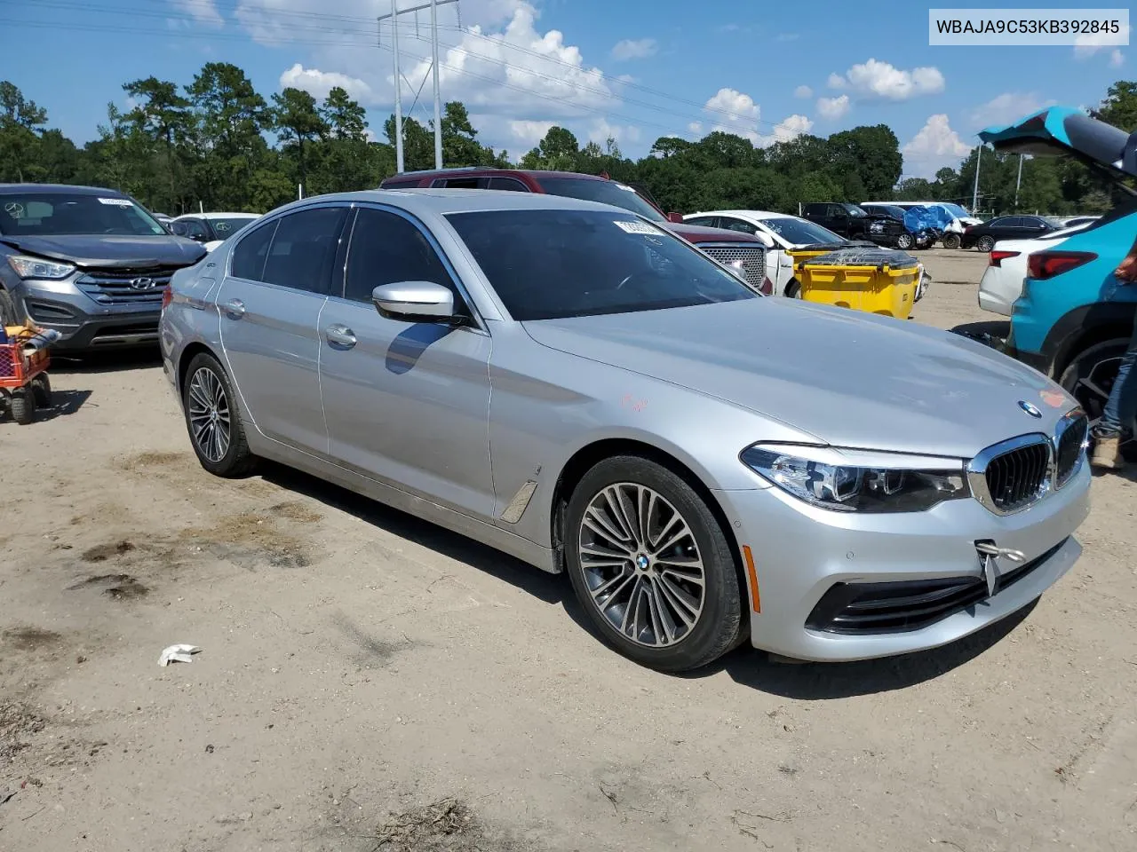 2019 BMW 530E VIN: WBAJA9C53KB392845 Lot: 72029724