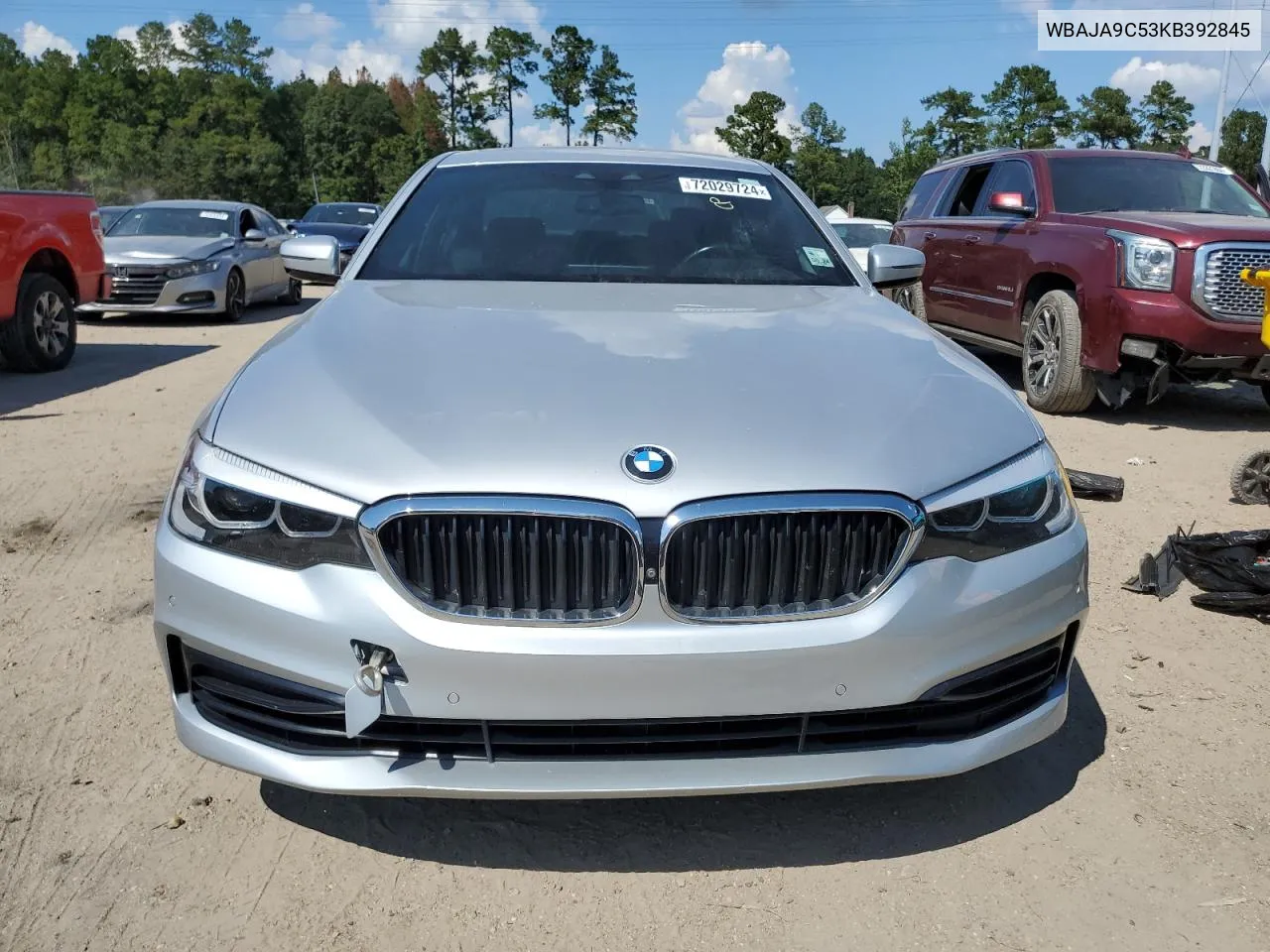 2019 BMW 530E VIN: WBAJA9C53KB392845 Lot: 72029724