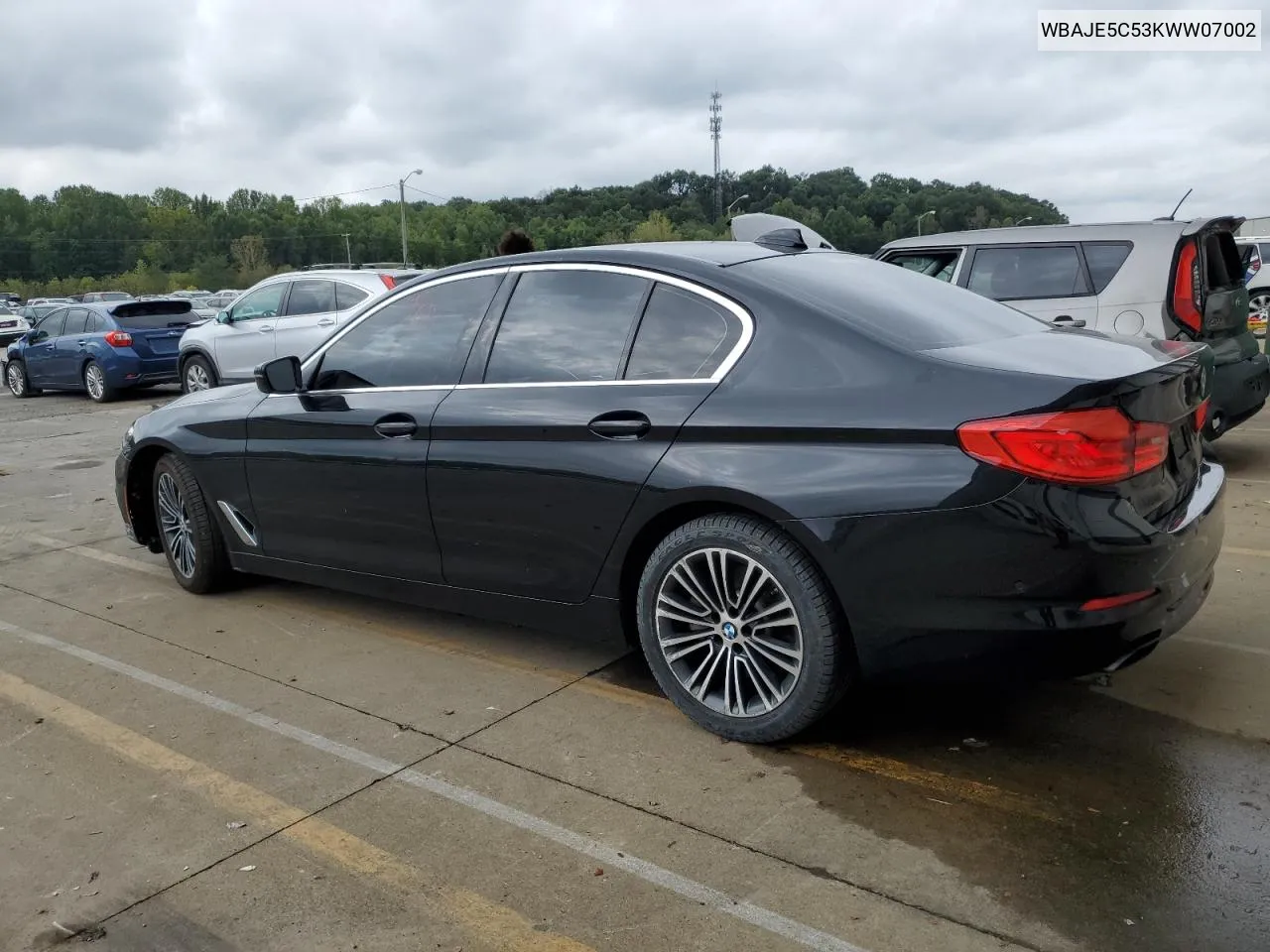 2019 BMW 540 I VIN: WBAJE5C53KWW07002 Lot: 72772404