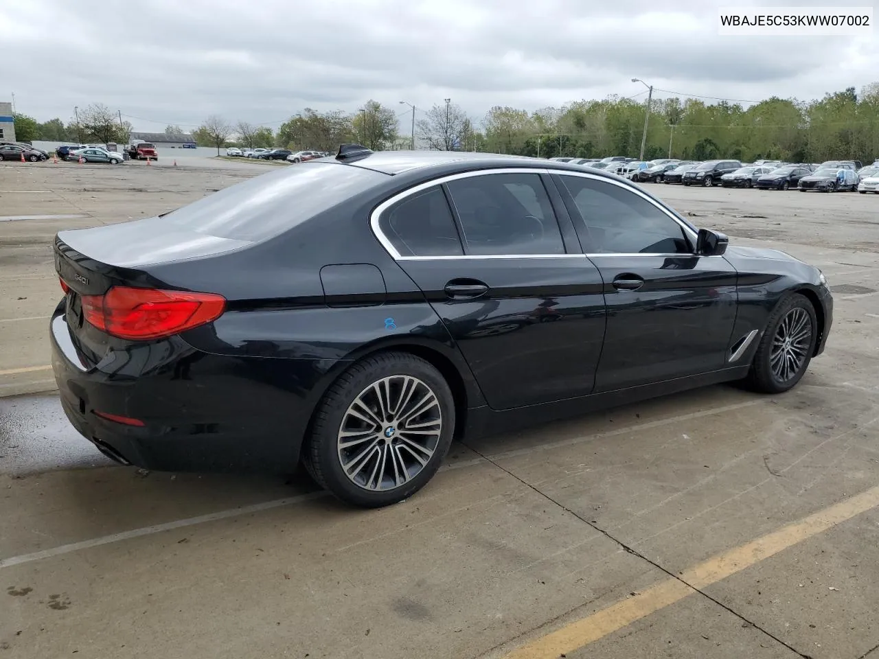 2019 BMW 540 I VIN: WBAJE5C53KWW07002 Lot: 72772404