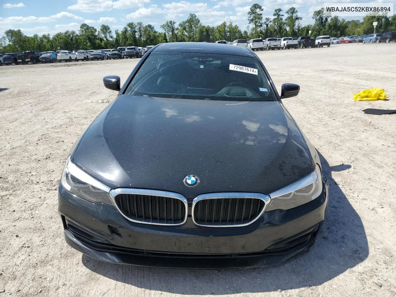 2019 BMW 530 I VIN: WBAJA5C52KBX86894 Lot: 72987674