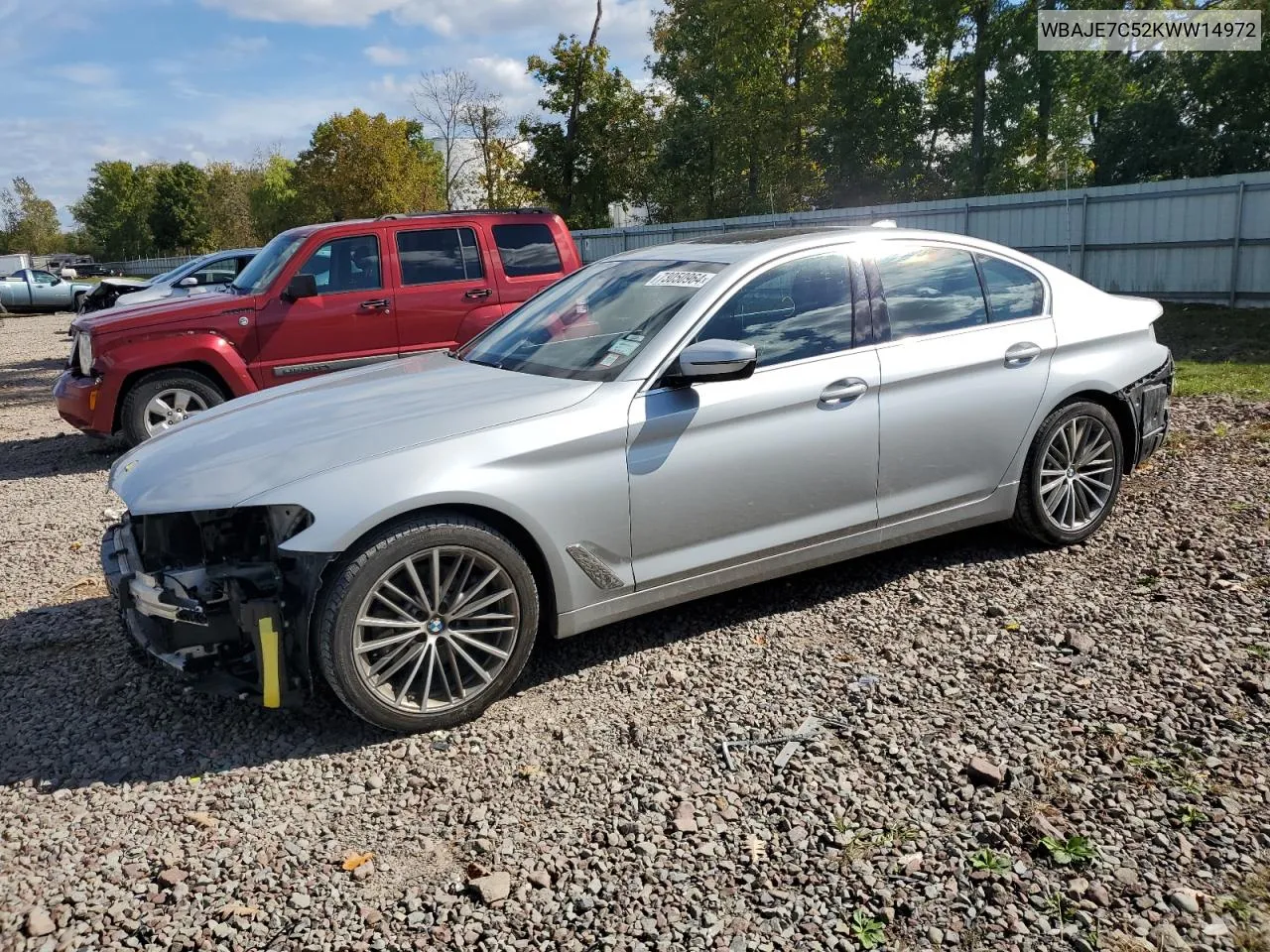 2019 BMW 540 Xi VIN: WBAJE7C52KWW14972 Lot: 73050964