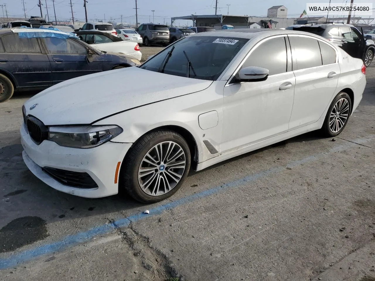 2019 BMW 530E VIN: WBAJA9C57KB254080 Lot: 74037494