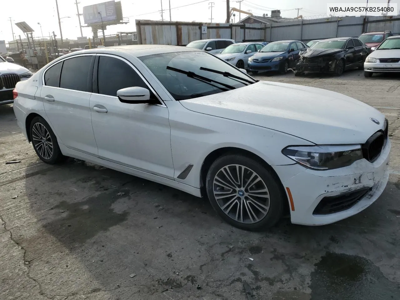 2019 BMW 530E VIN: WBAJA9C57KB254080 Lot: 74037494